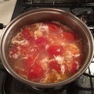 夏バテ解消！トマトと卵のスープ
